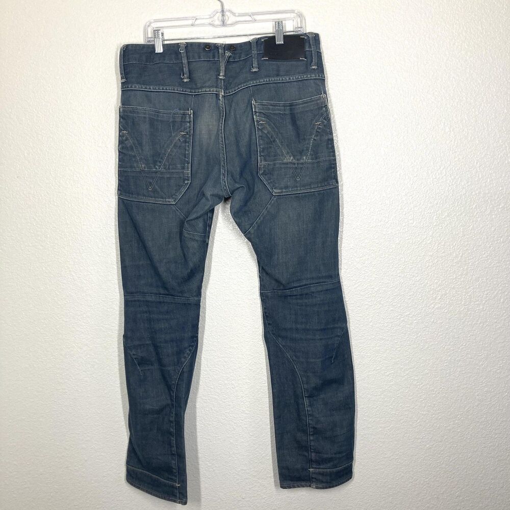 G-Star RAW Hip Hop Jeans Mens 32x32 Blue 3D Articulated Knee Y2K Tapered